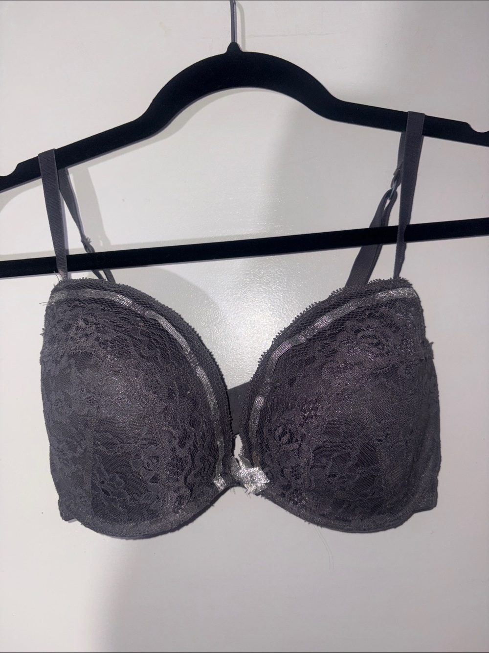 Lace Bra - Gray